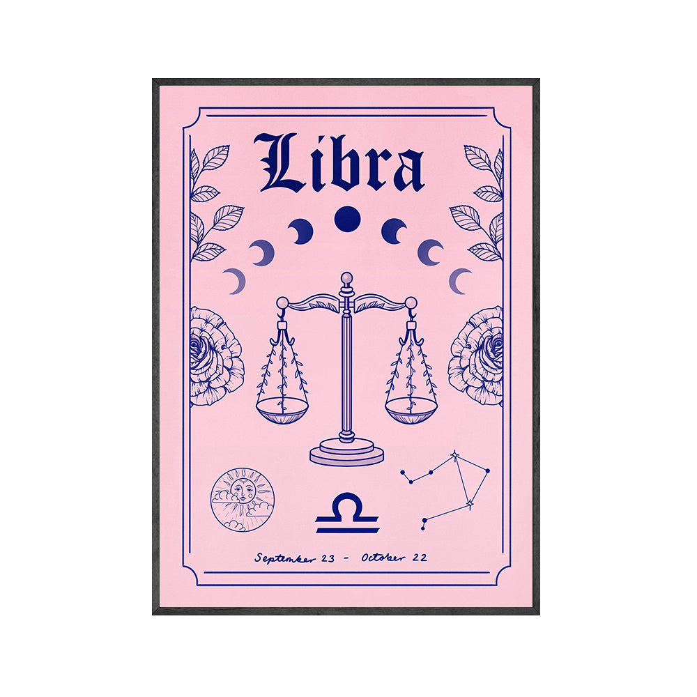 Stellar Shades: Pink Zodiac Wall Art