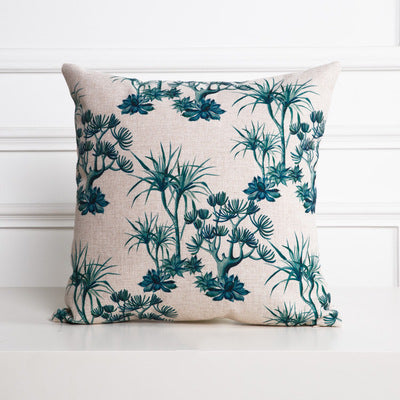 Tropical Verde Embrace Hand-Painted Pillowcase