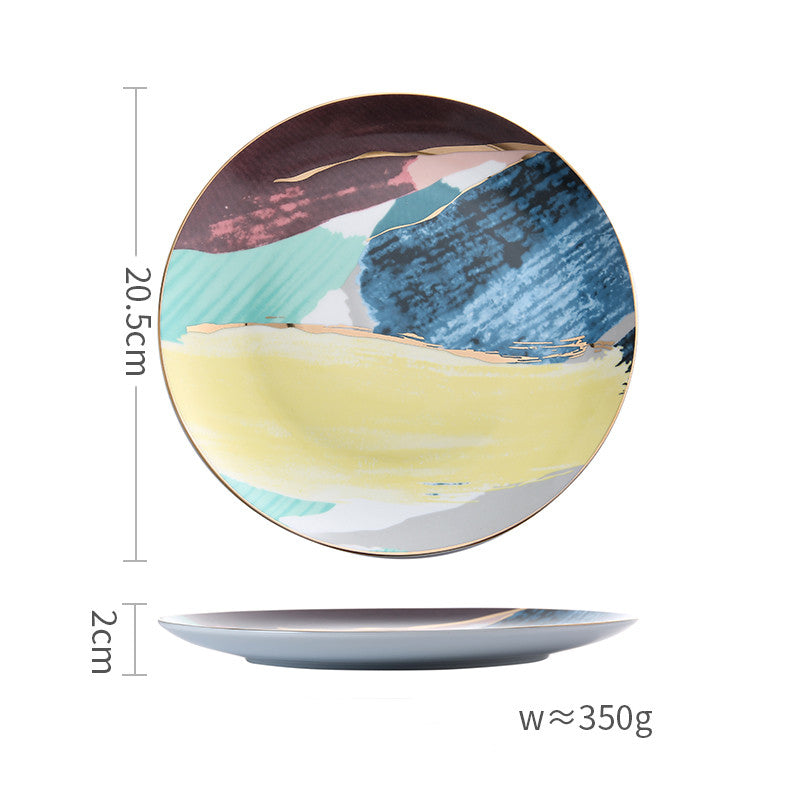 Brush stroke Spectrum: Colourful Dinnerware Set