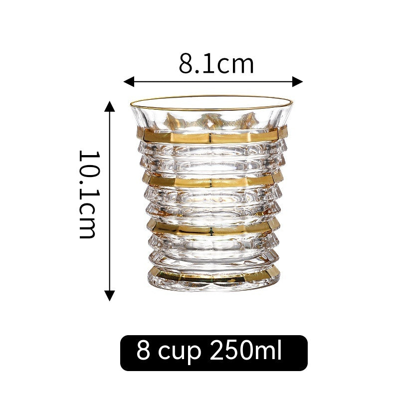 Golden Trim Whiskey Glass