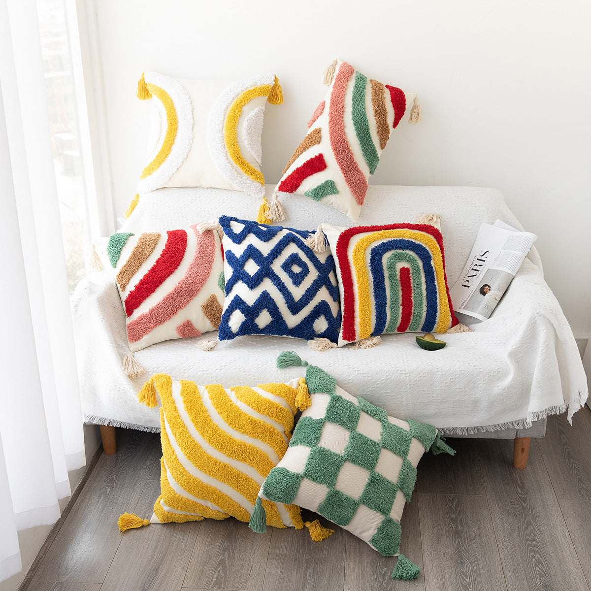 Artisanal Craft Tufted Colourburst Pillowcase