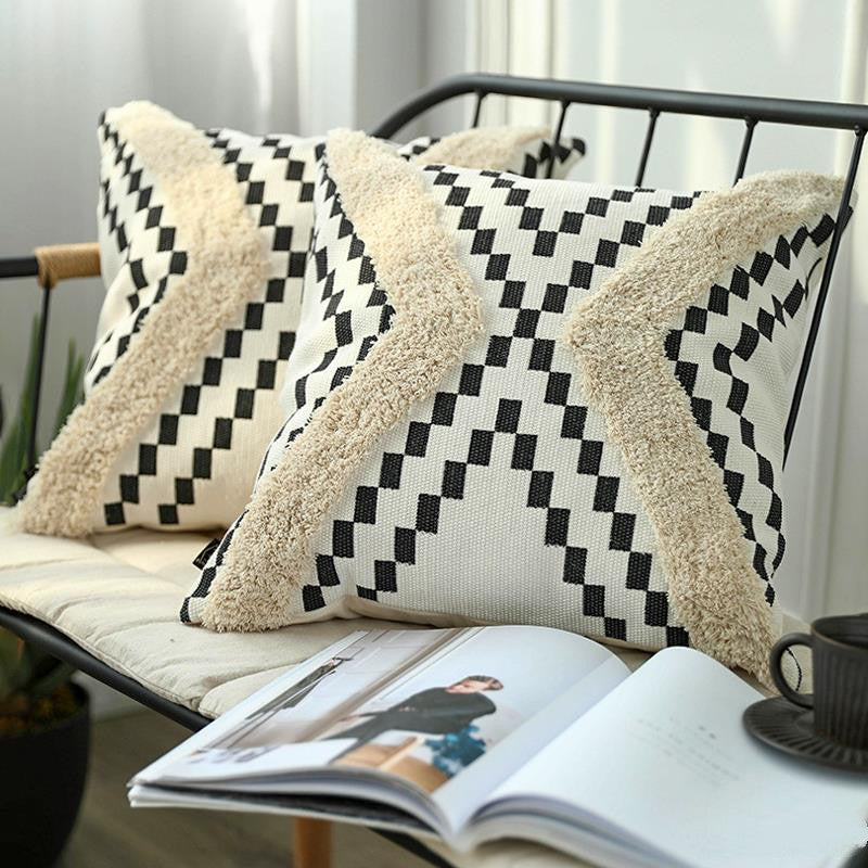 Mono Boho Chic Sofa Cushion