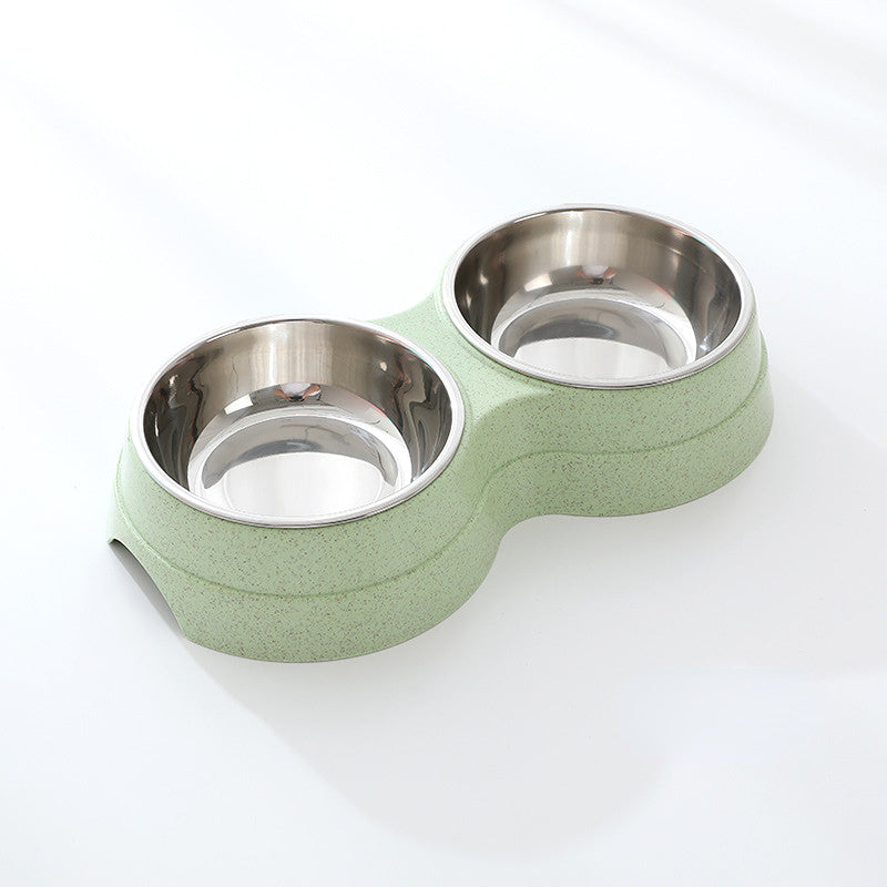 Coloured Double Pet Food Bowl