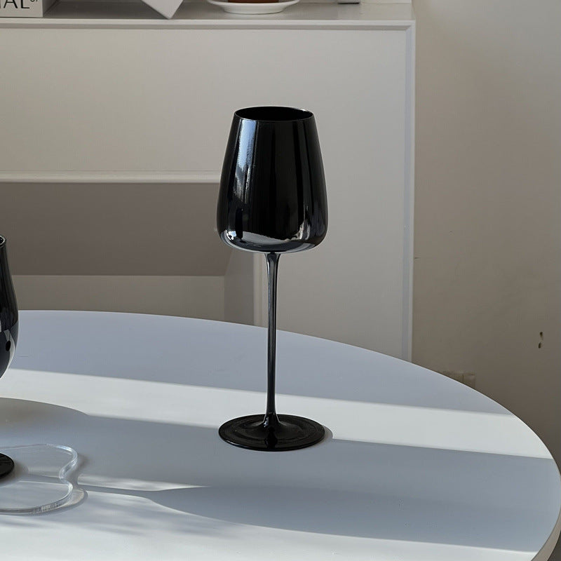 Black Porcelain Wine Glass