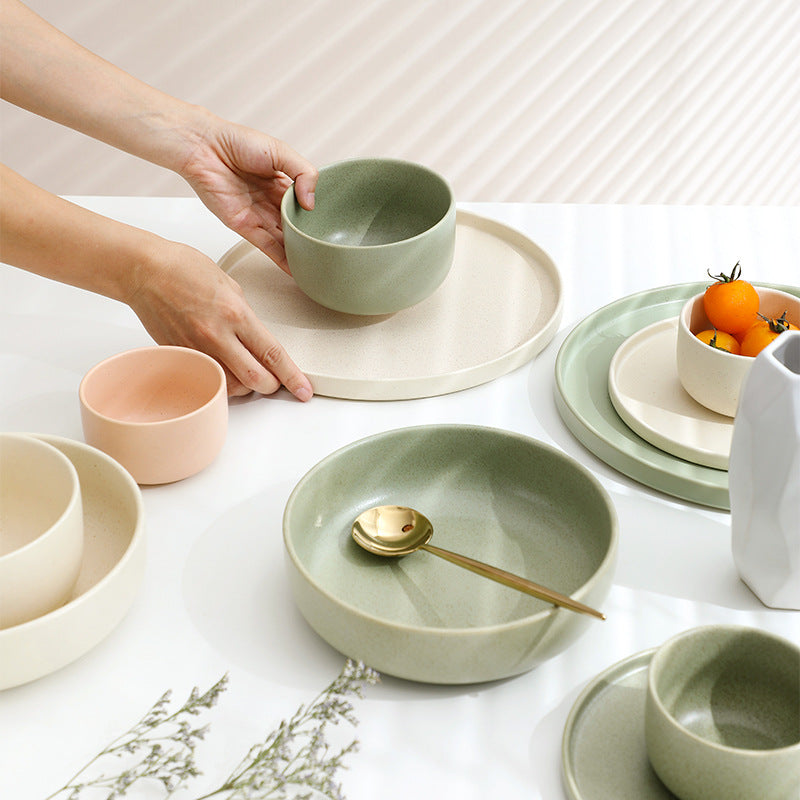 Pastel Palette: Ceramic Tableware Set