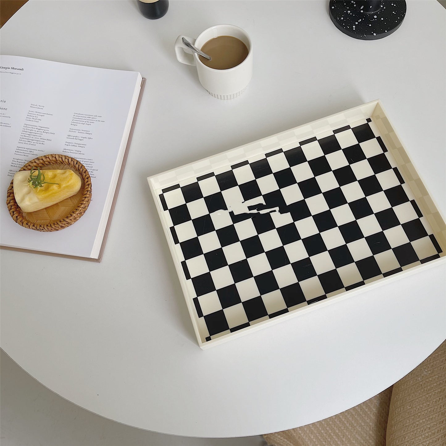 Checkered Chic: Acrylic Storage Tray