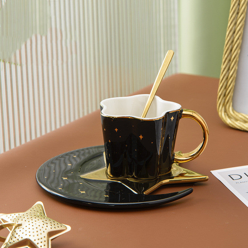 Ceramic Moon & Star Cup & Saucer