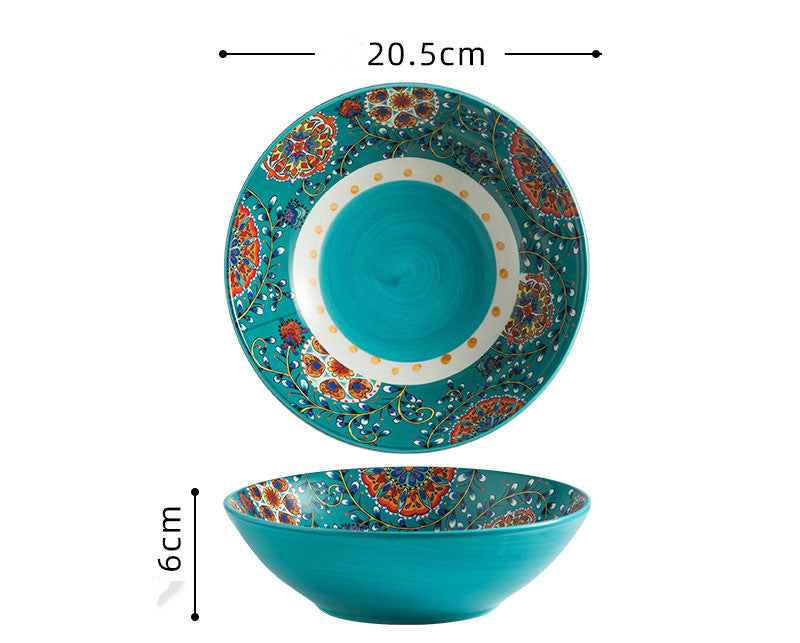 Blossom Bounty: Vibrant Floral Ceramic Tableware