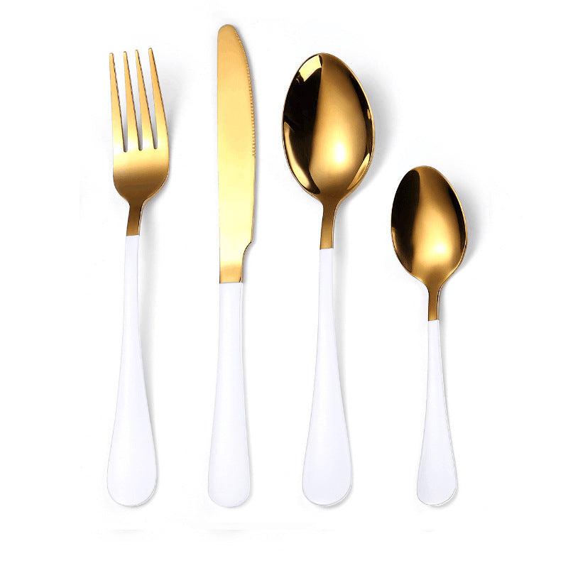 Matte Elegance: Coloured Handled Cutlery Set