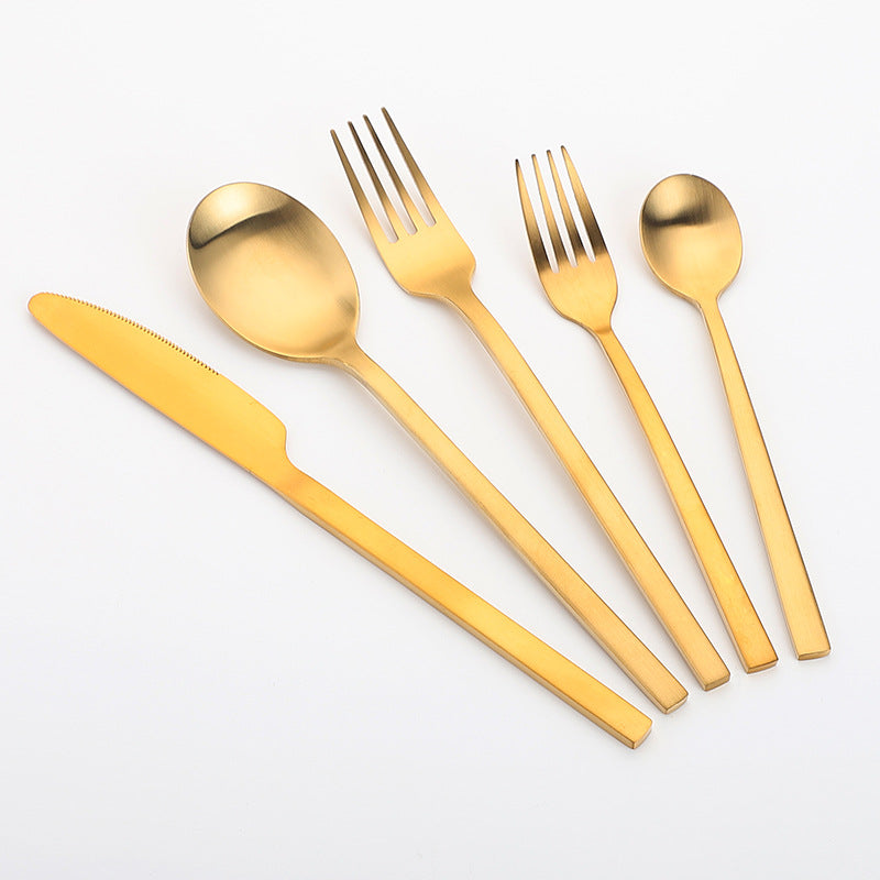 Matte Gold Stainless Steel Cutlery Set