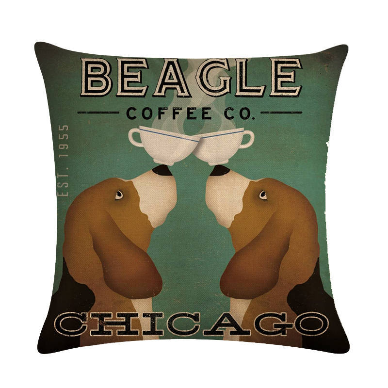 Vintage Paws: Dog-Themed Cushion Covers