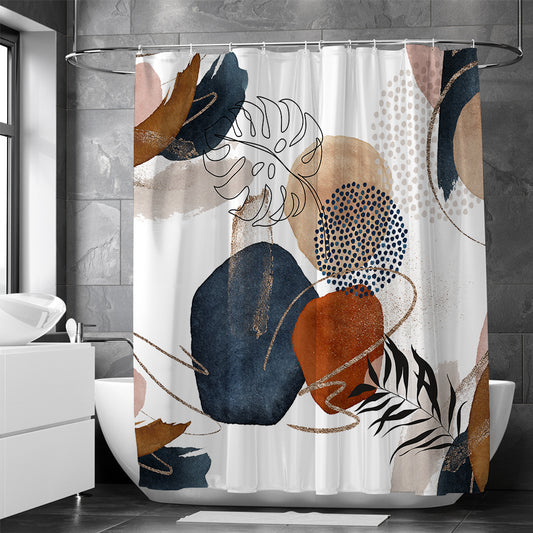 Geo Splash Geometric Shower Curtain