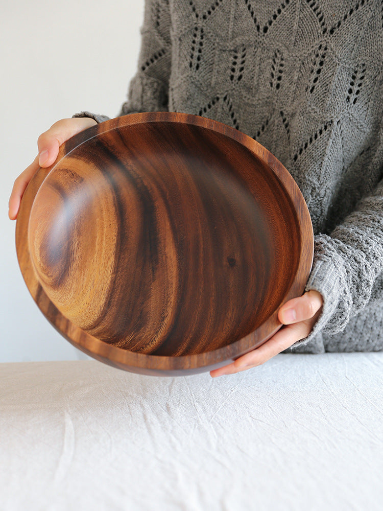 Timber Trove: Acacia Wooden Salad Bowl