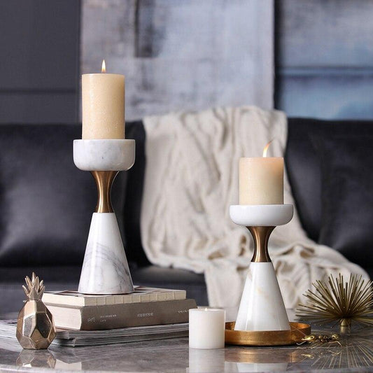 Marble Marvel: Candle Holder