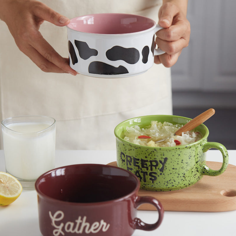 Quirky Oversized Ceramic Cup and Bowl Set