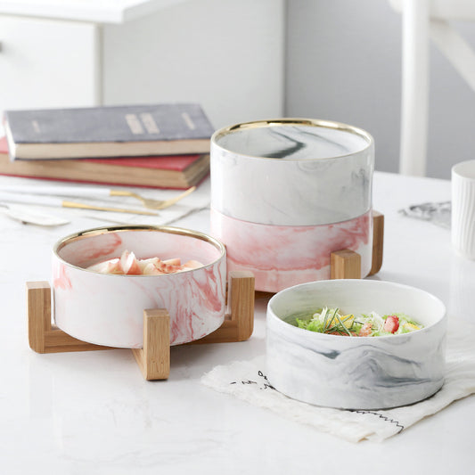 Marble Stack: Stackable Bamboo Bowls