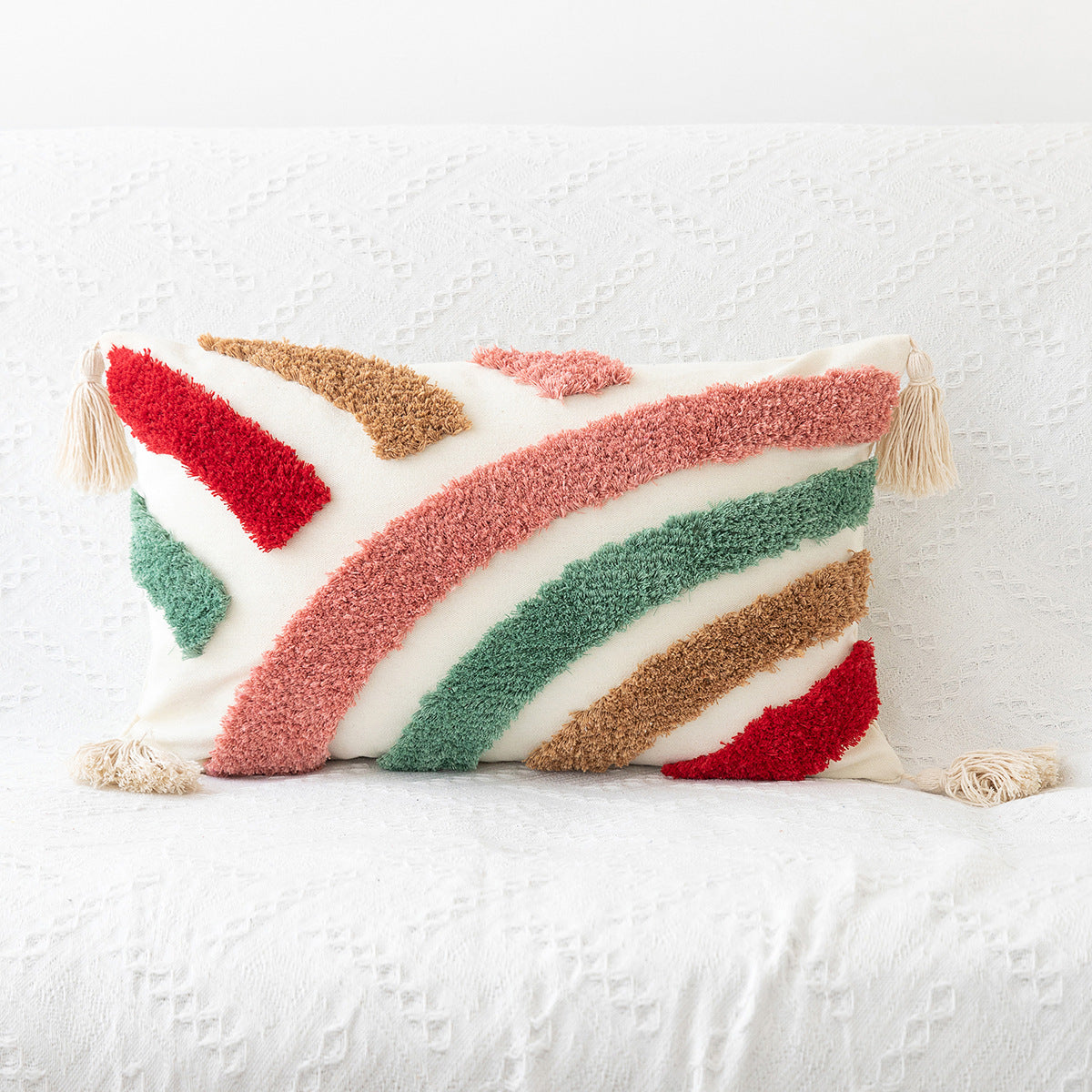 Artisanal Craft Tufted Colourburst Pillowcase