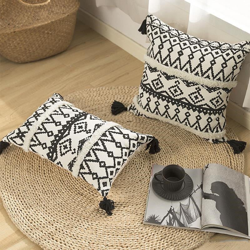 Mono Boho Chic Sofa Cushion