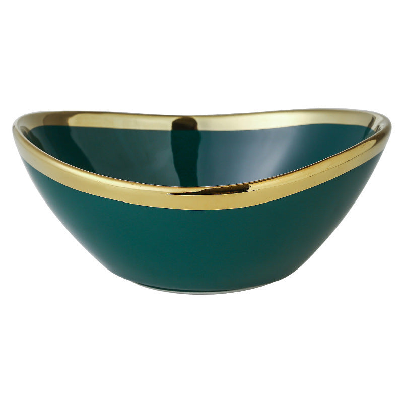 Golden Opulence Serving Bowls