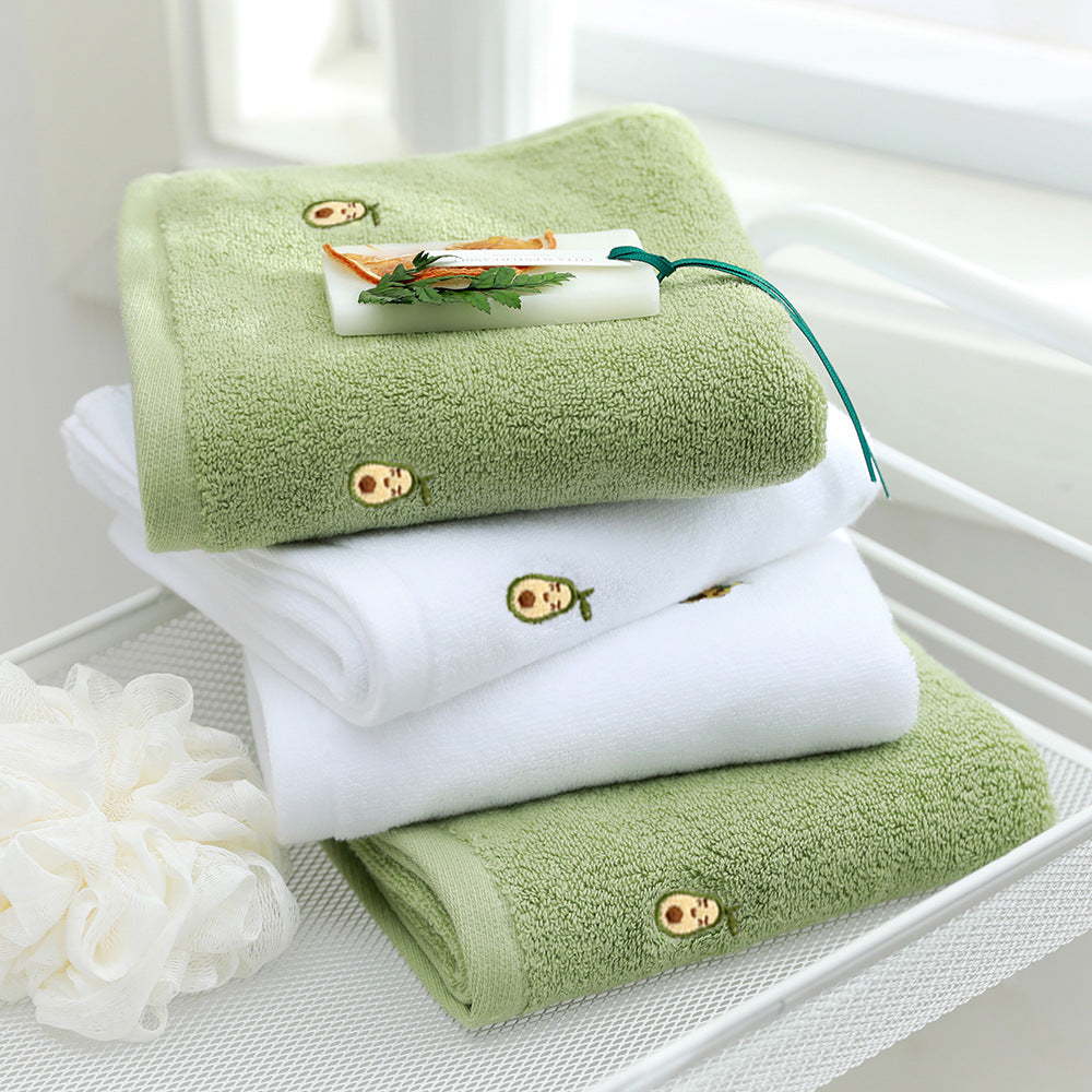 Avocado Lux: Embroidered Bath Towel