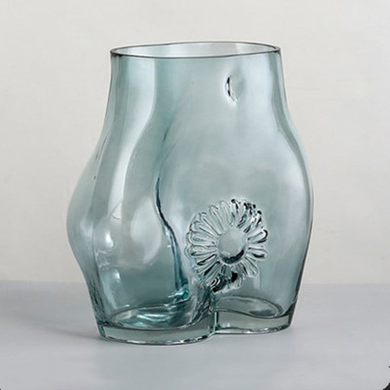 Glass Bum-Shaped Vase