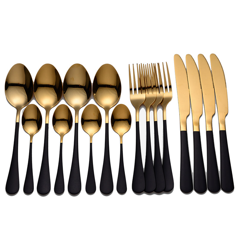 Matte Elegance: Coloured Handled Cutlery Set