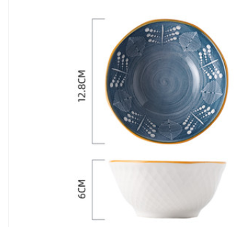 Blue Bliss Ceramic Patterned Bowls