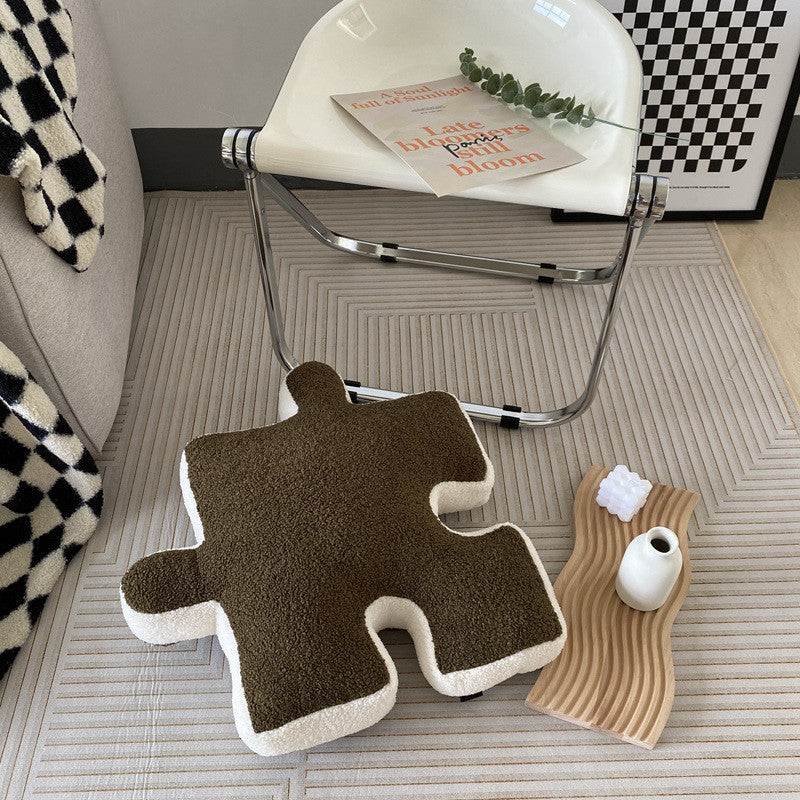 Mono Puzzle: Monochrome Puzzle Piece Floor Cushions