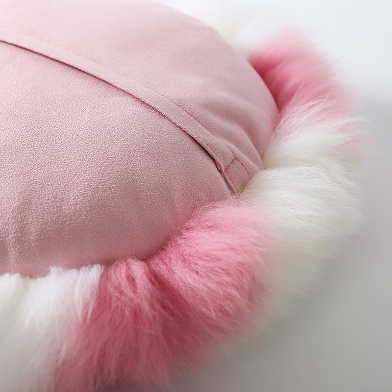 Blush Dreams: Plush Ball Shaped Cushion