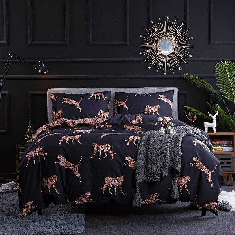 Wild Glam Cheetah Printed Bedding Set