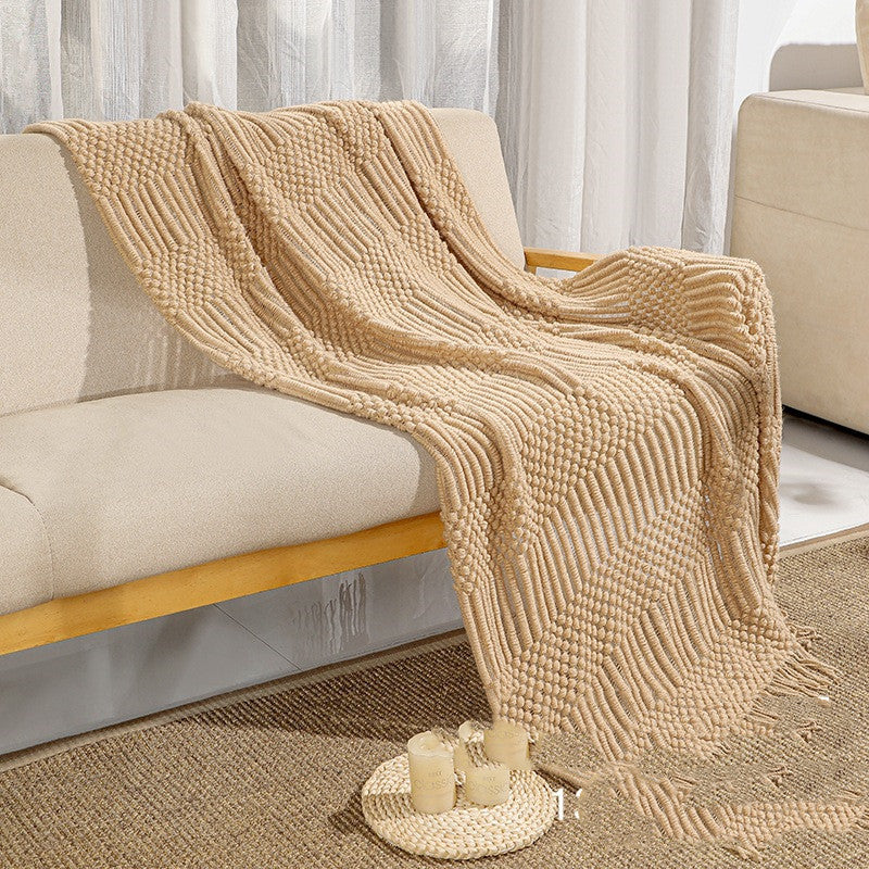 Warm Hue Cozy Coloured Throw Blanket