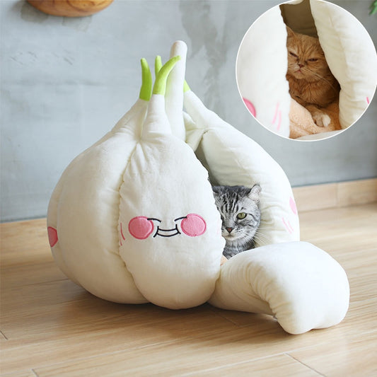 Garlic Clove Cozy Pet Bed