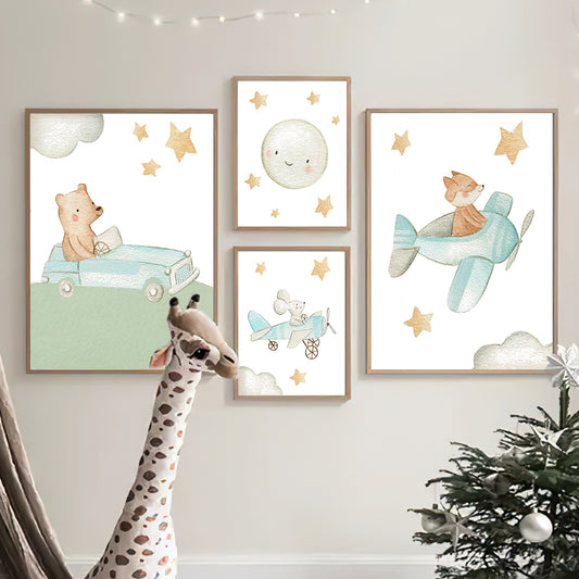 Whimsy Wild: Adorable Animal Wall Art