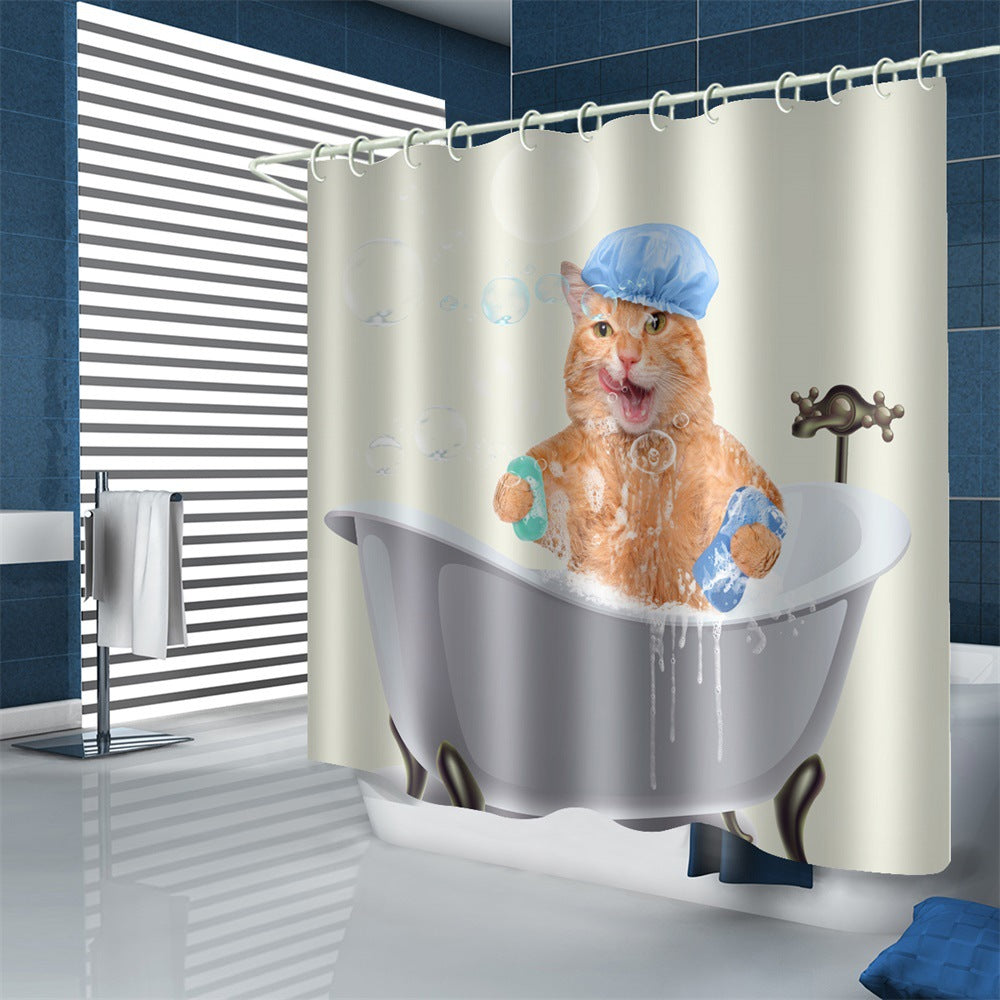 Purrfectly Hilarious Cat Shower Curtains