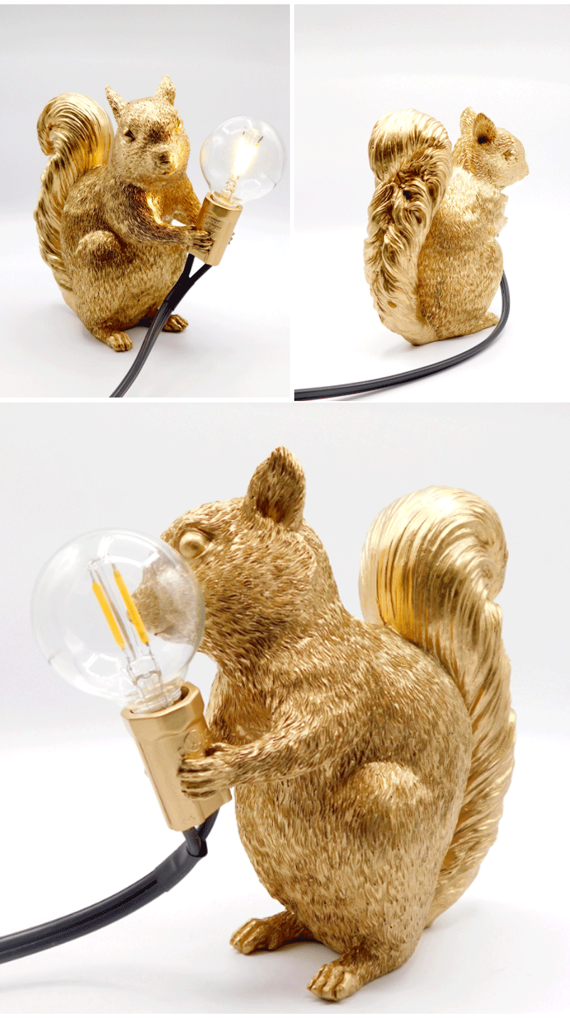 Whimsy Glow Squirrel Table Lamp