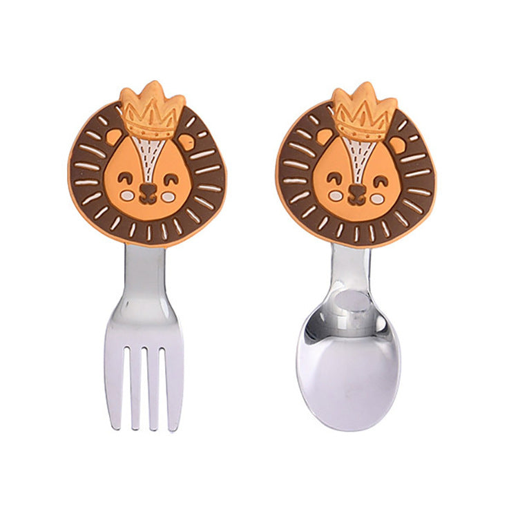 Charm Chums: Cute Cartoon Children's Silicone Cutlery