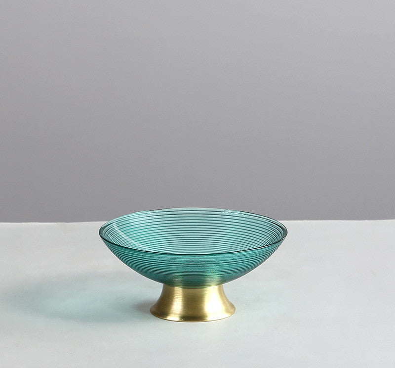 Elevated Elegance: Raised Glass Fruit Bowl