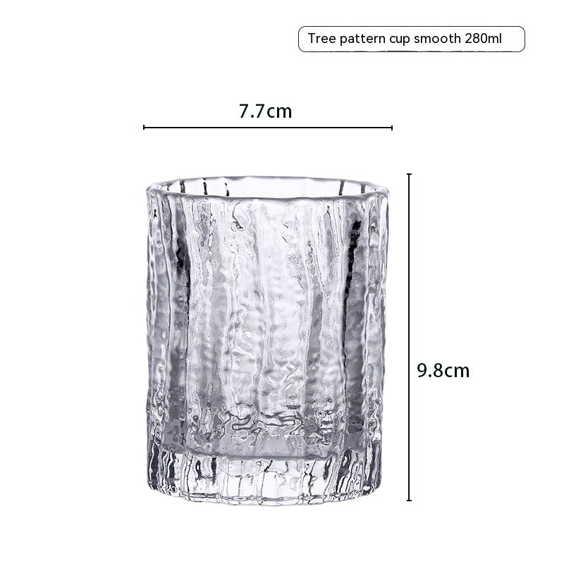 Textured Elegance: Glass Tumbler