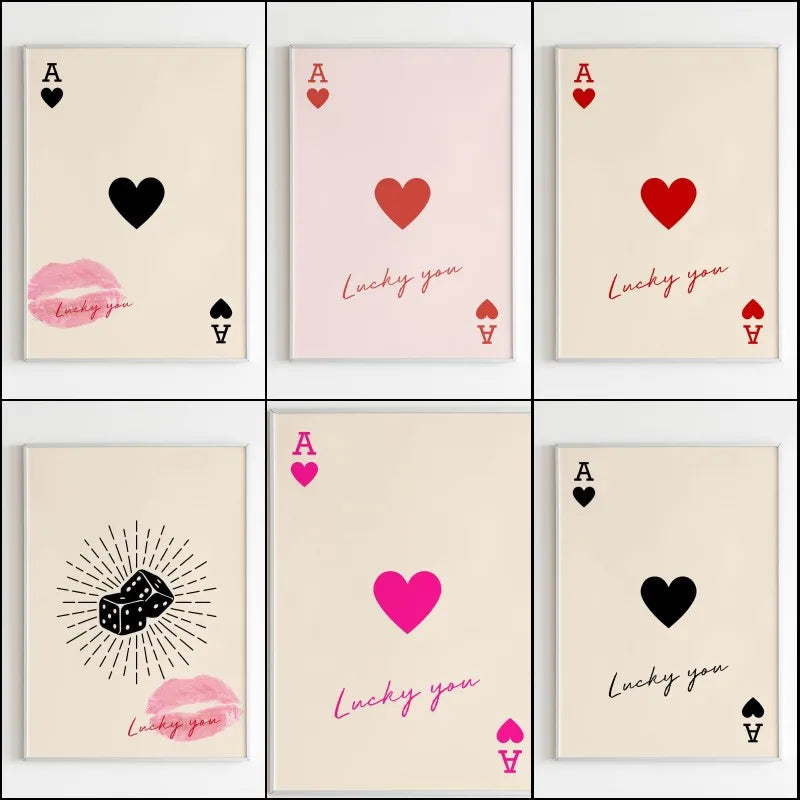 Lucky Kiss: Queen of Hearts Canvas