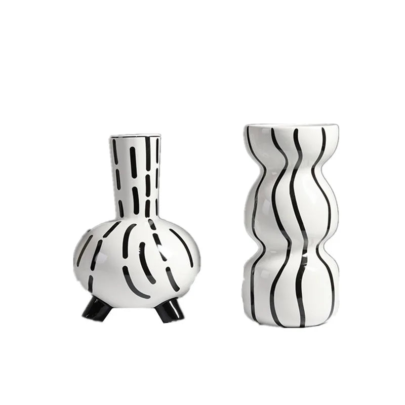 Zebra Essence Ceramic Vase