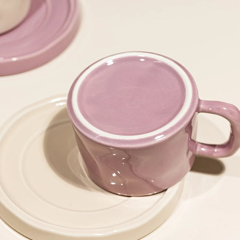 Pastel Mug and Saucer