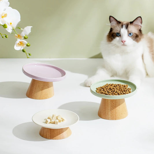 Paws Elevate: Elevated Wooden Stand Pet Bowl