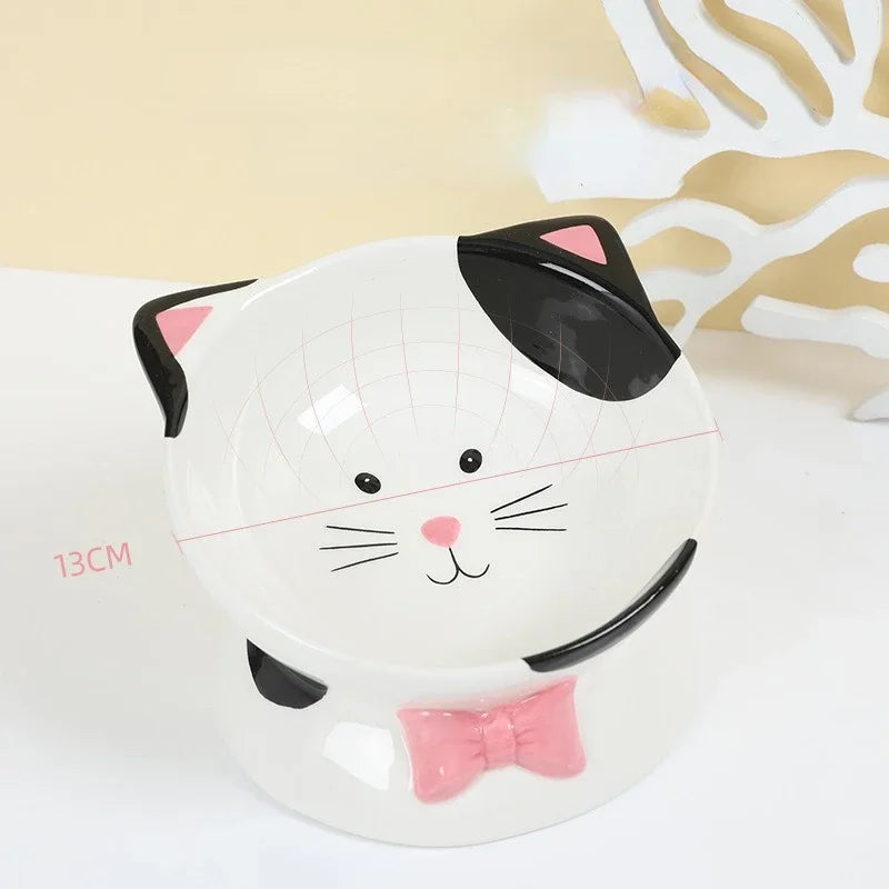 Feline Feast: Elevated Cat-Shaped Pet Bowl