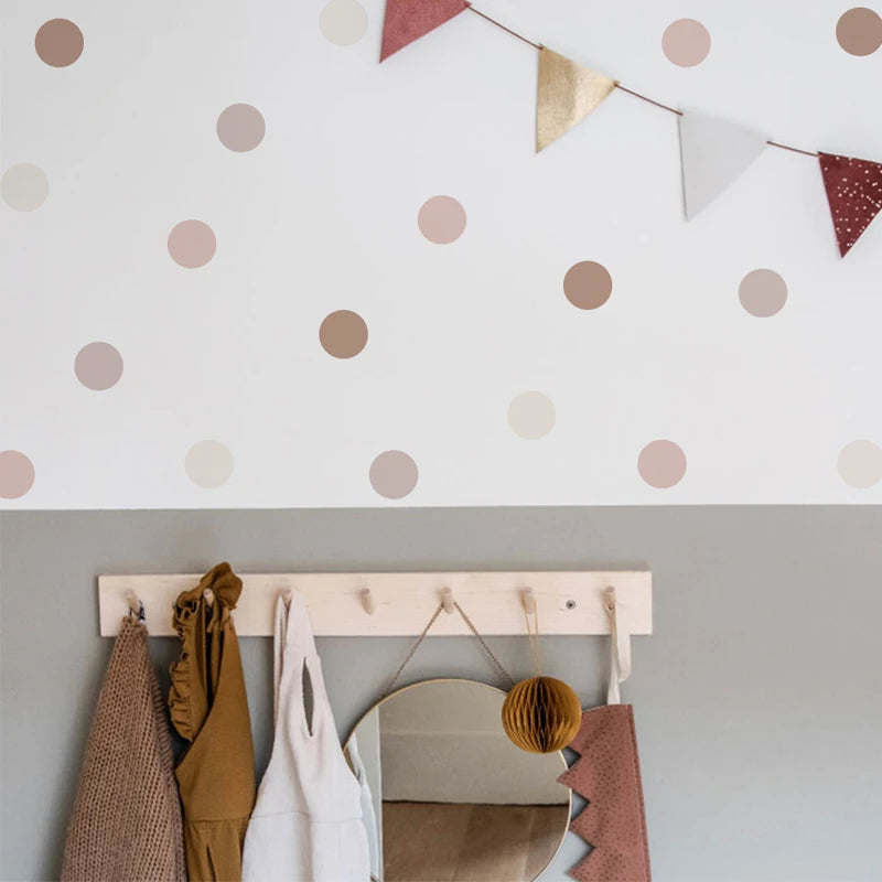 Boho Polka Dots Wall Stickers - Peel & Stick Wall Decals