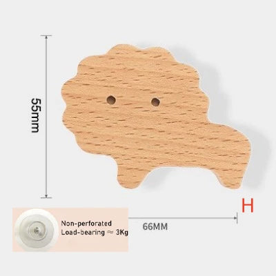 Cute Animal Wooden Wall Hooks