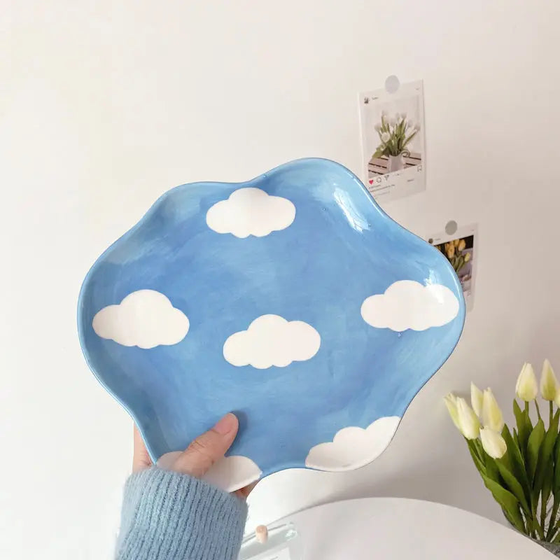 Cloud Drift Ceramic Plate