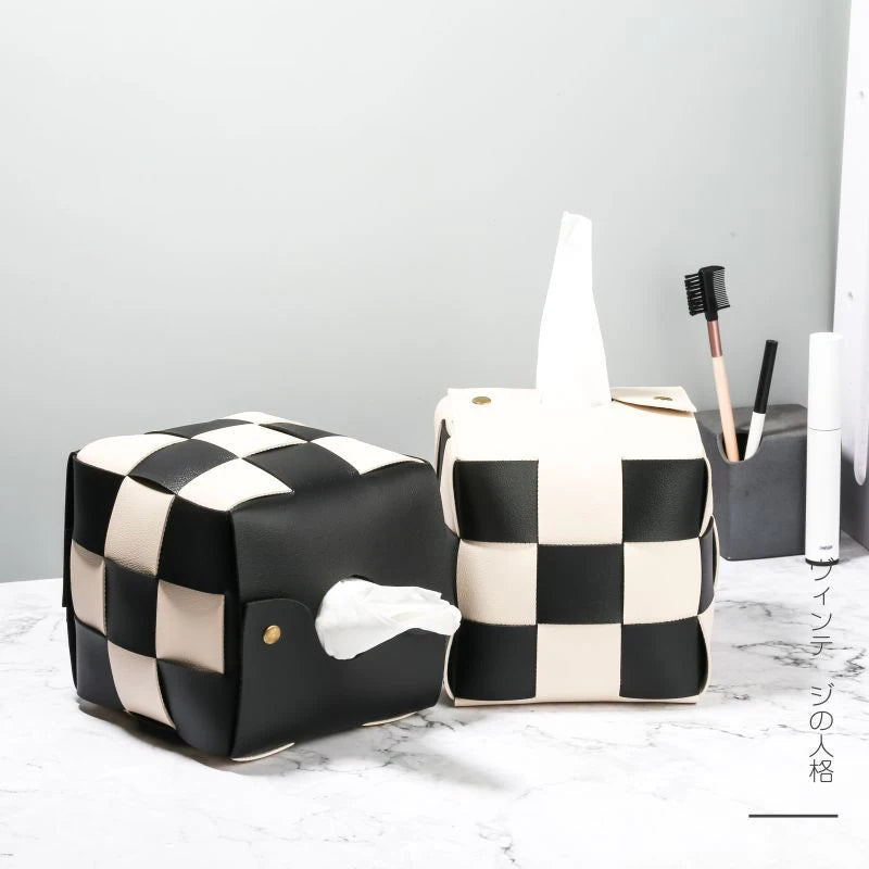 Checkerboard Charm: Tissue Box