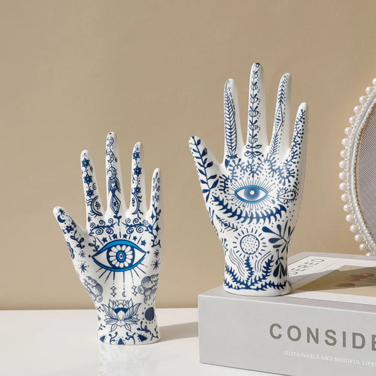 Eye of Fatima Ceramic Jewellery Holder