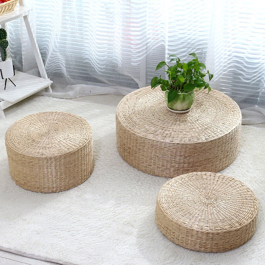 Rustic Straw Floor Seat