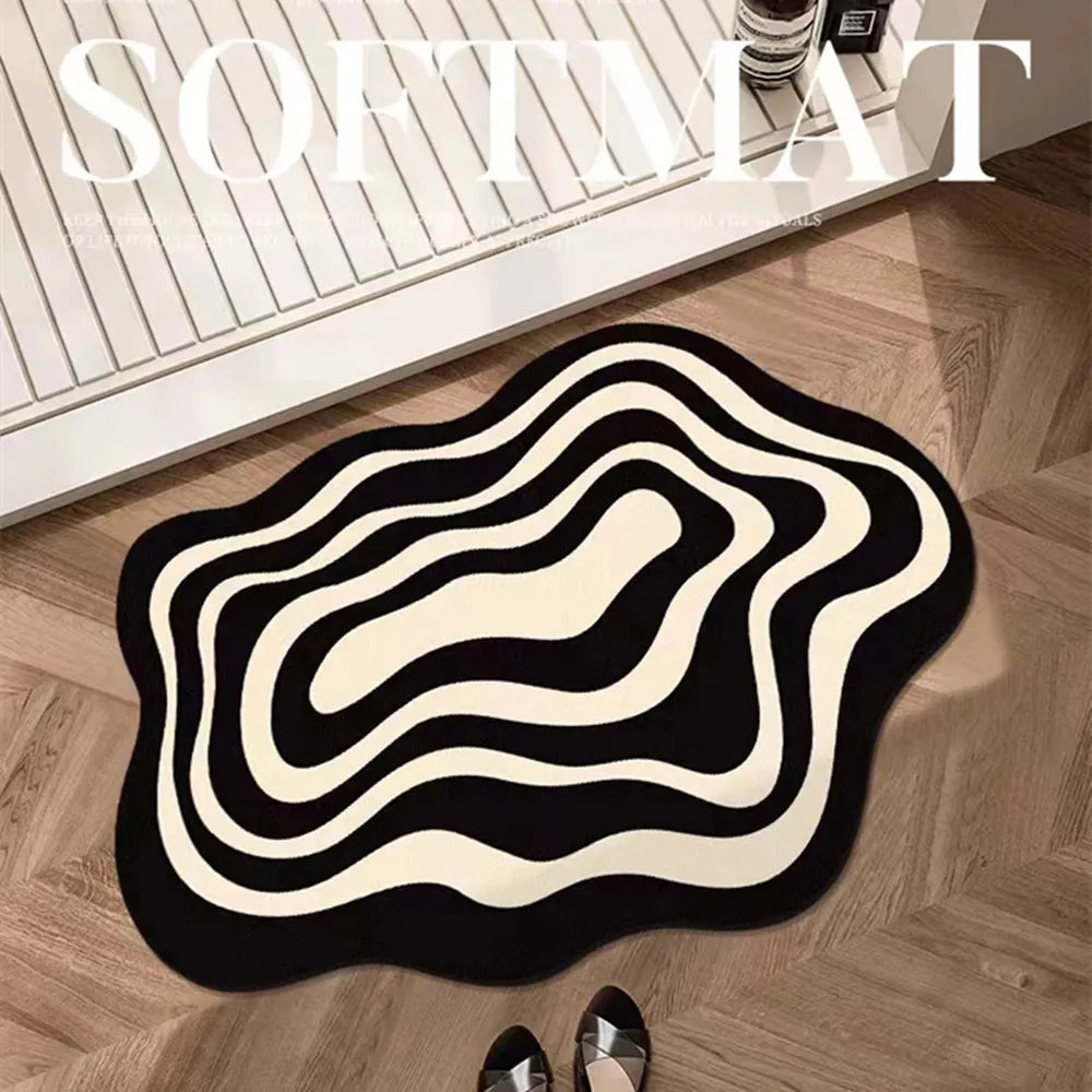 Chic Monochrome Absorbent Bath Mat